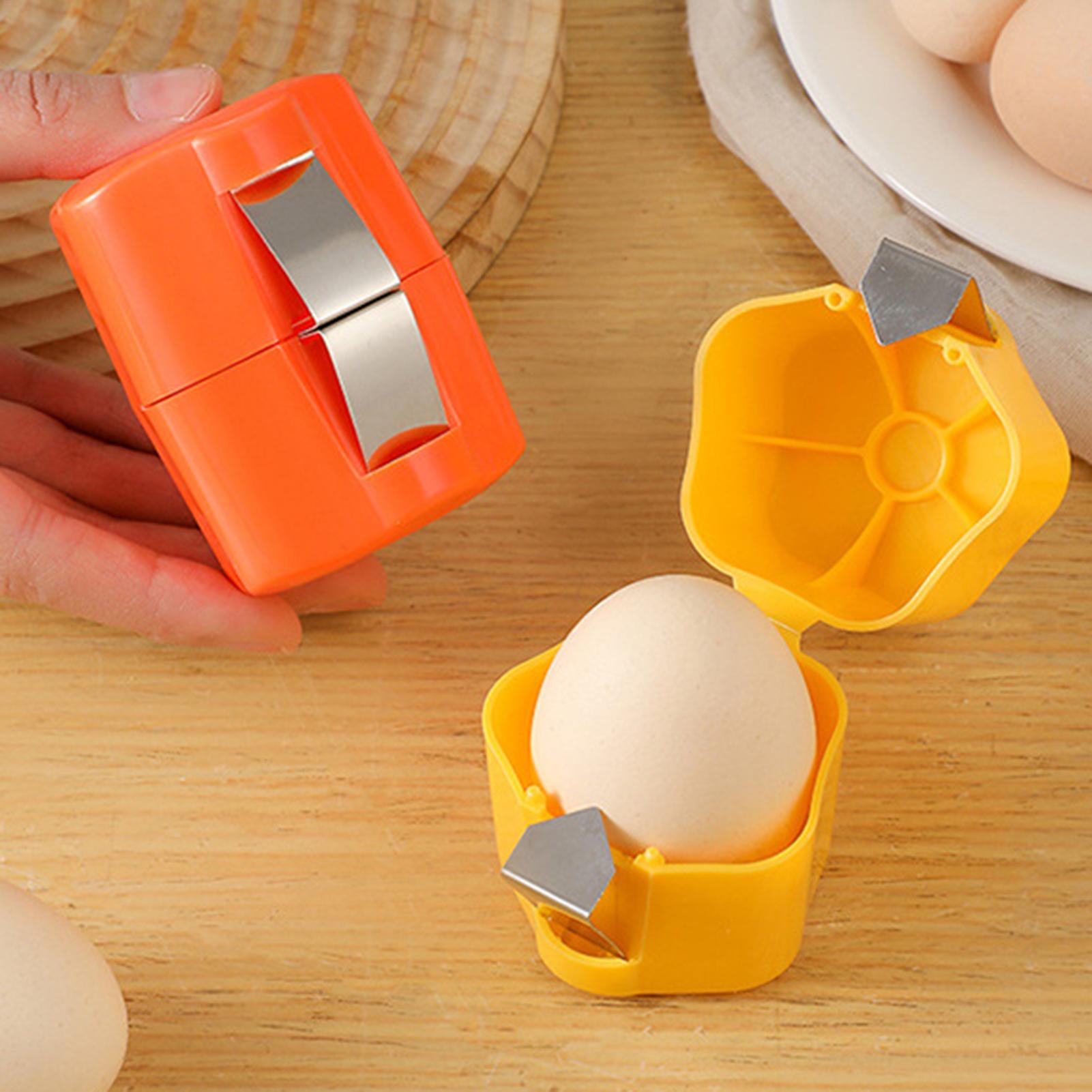 Egg Separator Tool - 3 in 1 エッグクラッカー＆セパレーター、キッチン用ポータブルエッグブレイカーカッターツール、朝食ベーキングに便利な卵黄分離器
