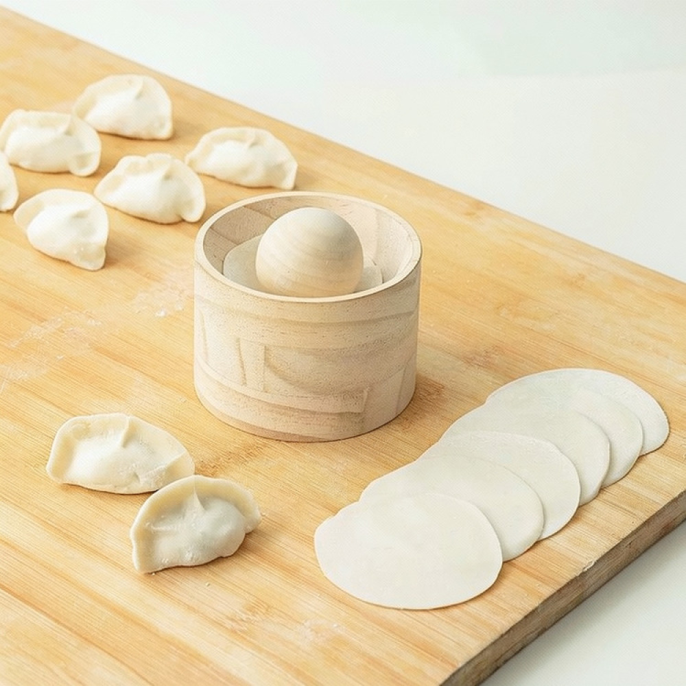 キッチン用生地伸ばし器、木製餃子皮型、手動式ペストリープレス - Kitchen Gadgets Dumpling Maker のレビューと価格